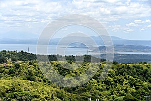 Skyline view around Tagaytay city Hightland at the day, Philippines