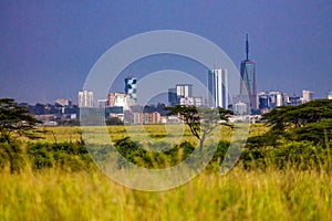 A skyline view of Nairobi city