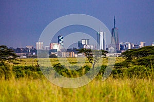 A skyline view of Nairobi city photo
