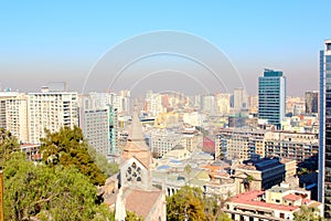 skyline view of Santiago de Chile