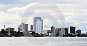 Skyline of Windsor, Ontario, Canada across the Detroit River