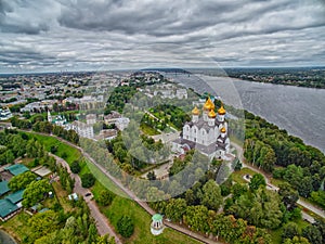 Skyline of Yaroslavl city of Russia