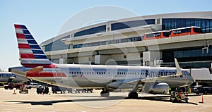 The Skylink monorail at the Dallas Fort Worth airport (DFW)