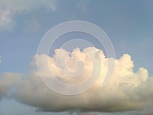 Skyscape blue sky and white cloud horizone