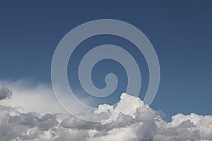 Skyscape. Cumulus clouds in close-up