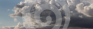 Skyscape. Cumulus clouds in close-up