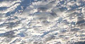 Skyscape. Cumulus clouds in close-up