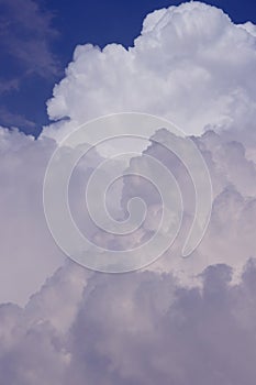 Skyscape. Cumulus clouds in close-up