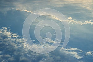 Skyscape. Cumulus clouds in close-up