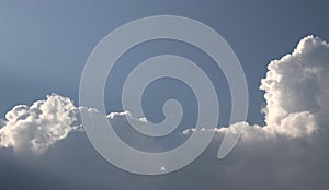 Skyscape. Cumulus clouds in close-up