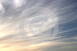 Skyscape. Cumulus clouds in close-up