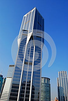 Skyscraper and blue sky