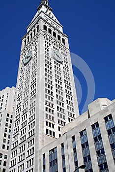 Skyscraper and blue sky in New York City