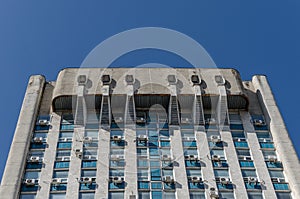 Skyscraper in brutalism