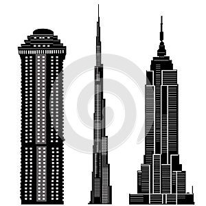 Skyscraper buildings vector 2