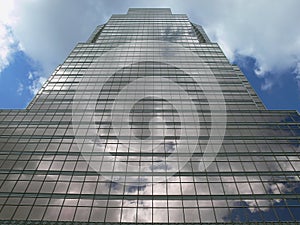 Skyscraper with clouds