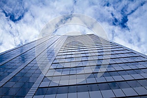 Skyscraper and clouds sky