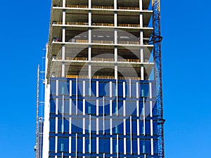 Skyscraper construction site