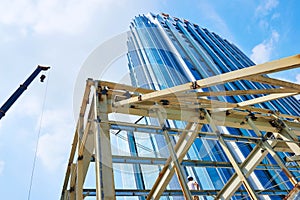 commercial building in construction site