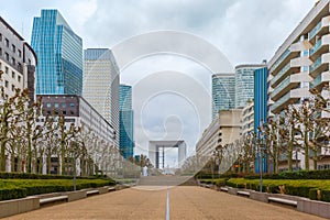 Skyscraper on the Esplanade De La Defense in Paris