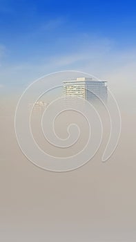 Skyscraper in the Fog