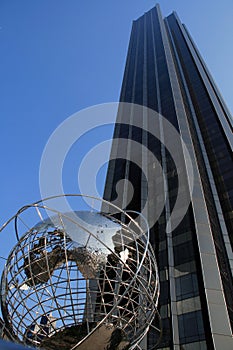 Skyscraper and the globe