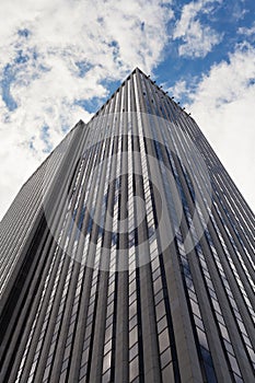 Skyscraper low angle view in New York City