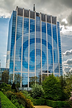 Skyscraper near Botanic garden in Brussels, Belgium