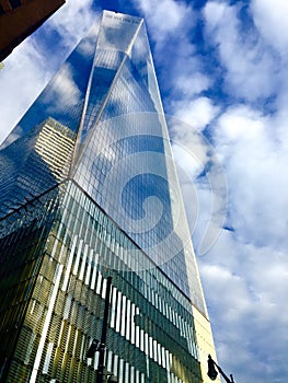 Skyscraper in NewYork glass wall modern building photo