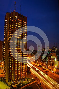 Skyscraper at night