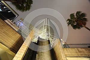 Skyscraper at night in ShenZhen