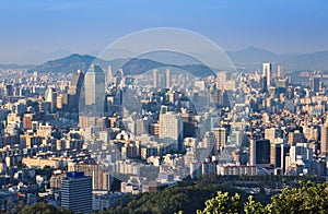 Skyscraper of Seoul city skyline