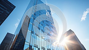 skyscraper sun mirror