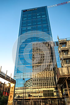 Skyscraper in the sunlight in Paris