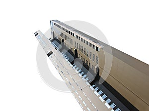 Skyscraper or tall building isolated on white