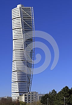 Skyscraper `Turning Torso` in Malmo, Sweden
