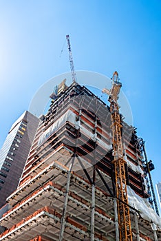 Skyscraper Under Construction against sky in New York