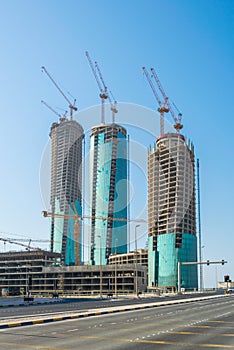 Skyscraper under construction in Manama, capital of Bahrain....IMAGE