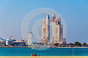 Skyscraper under construction at Marina of Abu Dhabi