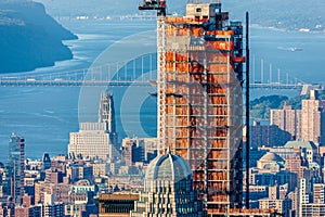 Skyscraper under construction, Upper West Side, Ma