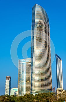 Skyscrapers in Abu Dhabi, the capital of Emirates