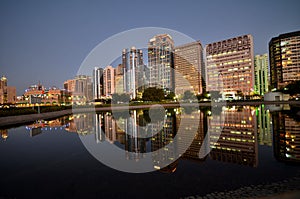 Skyscrapers of the Abu Dhabi city, United Arab Emirates