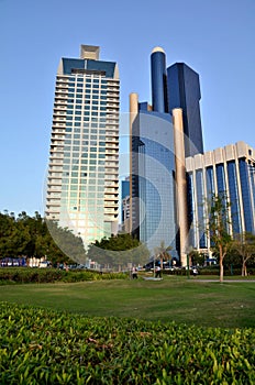 Skyscrapers of the Abu Dhabi city, United Arab Emirates