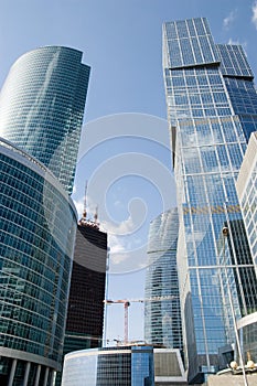 Skyscrapers building in Moscow-City