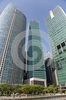 Skyscrapers in the Central Business District of Singapore