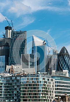 The skyscrapers of the City of London