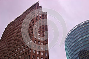 Skyscrapers on the city square Potsdamer Platz in Berlin, Germany.