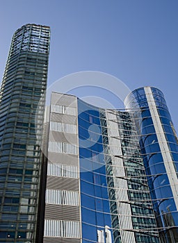 Skyscrapers in the district of Ginza.