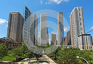 Skyscrapers in downtown Chicago, Illinois