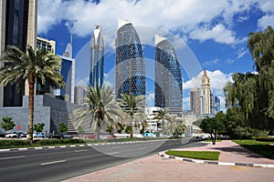 Skyscrapers of the Dubai World Trade center